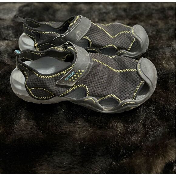CROCS 15041 SwiftWater Mesh Fisherman Deck Sandals Water Shoes Size 11 Men
